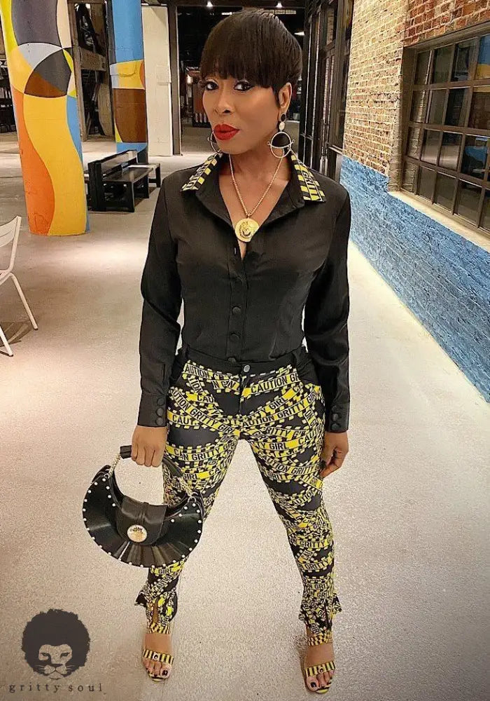 Caution Gritty Girl Blouse - Gritty Soul