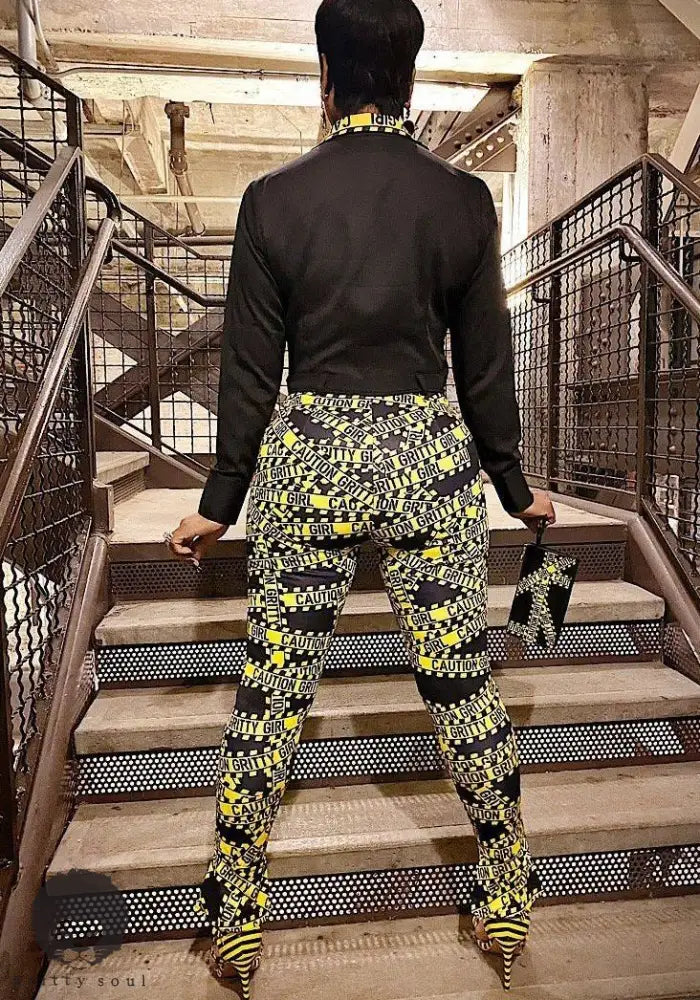 Caution Gritty Girl Flare Leg Pant - Gritty Soul