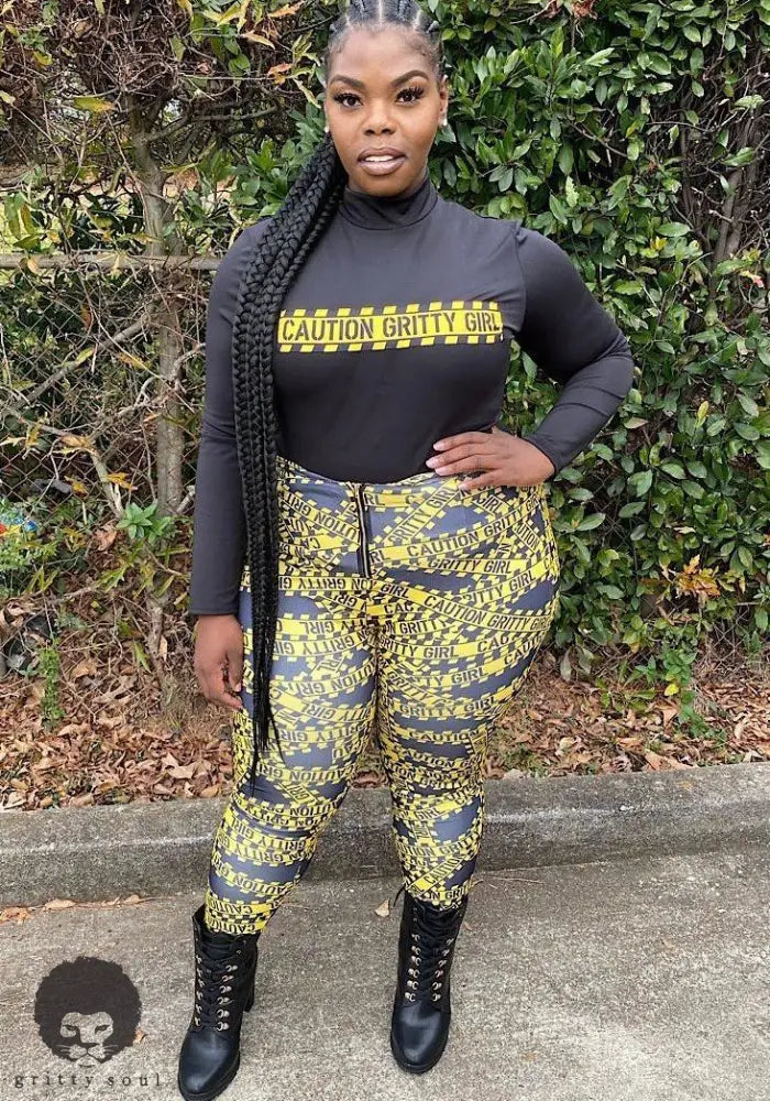 Caution Gritty Girl Stretch Skinny Pant - Gritty Soul