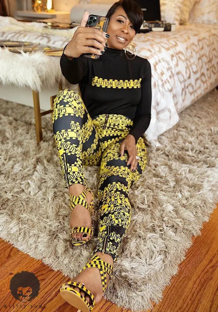 Caution Gritty Girl Stretch Skinny Pant - Gritty Soul