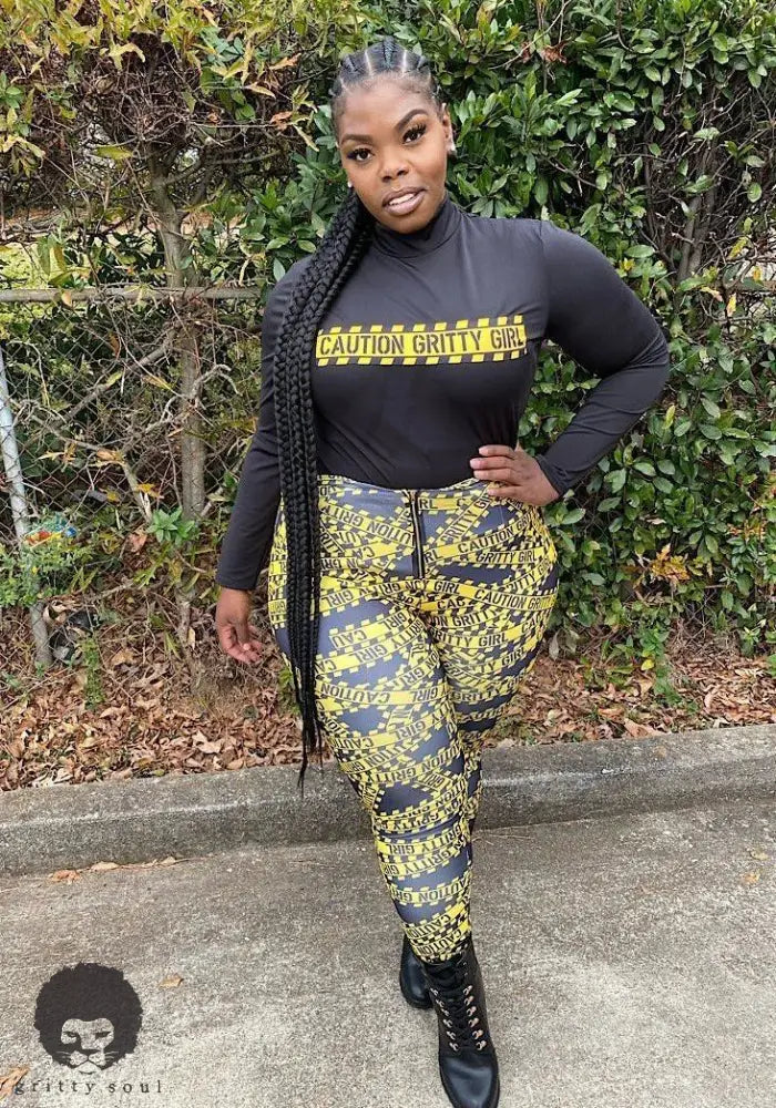 Caution Gritty Girl Stretch Skinny Pant - Gritty Soul