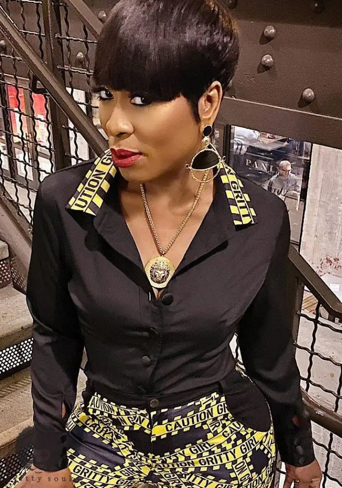 Caution Gritty Girl Blouse - Gritty Soul