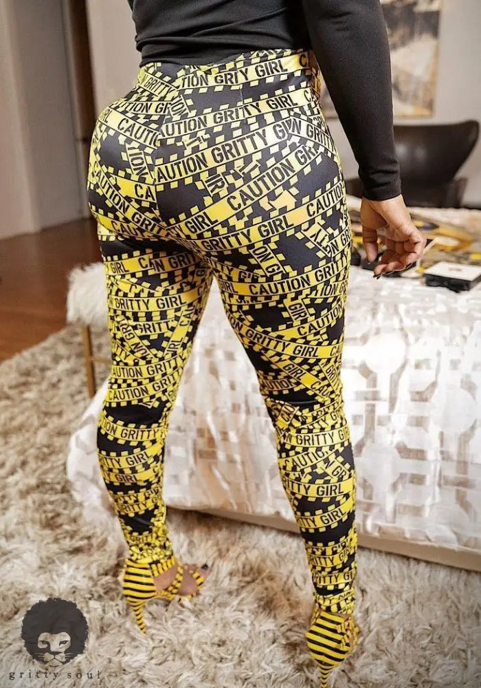 Caution Gritty Girl Stretch Skinny Pant - Gritty Soul