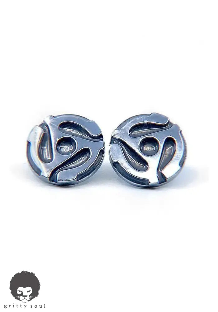 The 45s - 45 (Silver) Record Adapter Earrings - Gritty Soul