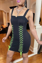 Wicked Lacy Lace-up Dress - Gritty Soul
